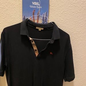Authentic black Burberry polo